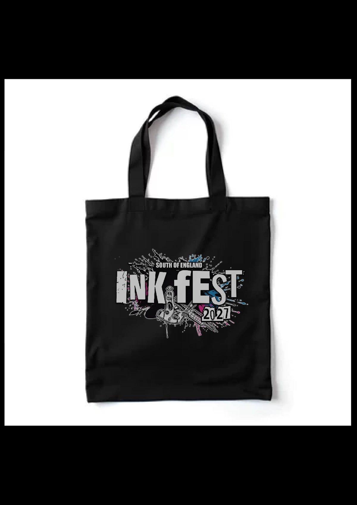 Ink Fest Black Tote Bag