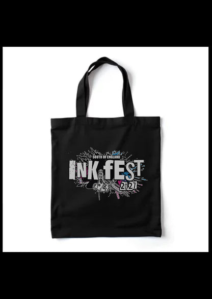 Ink Fest Black Tote Bag