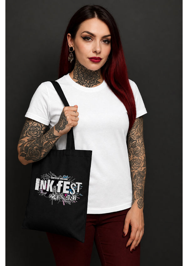 Ink Fest Black Tote Bag