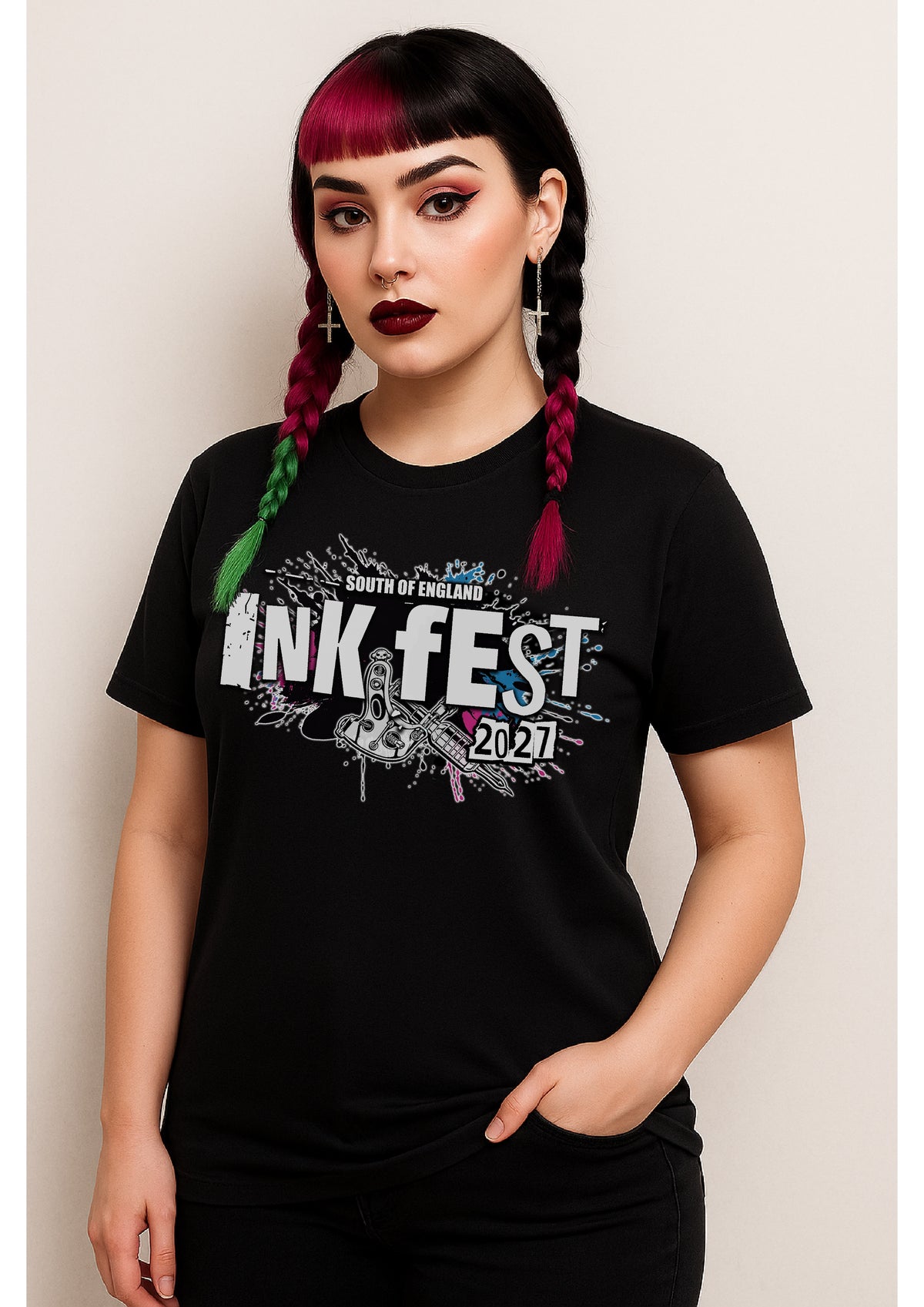 Unisex Ink Fest Black T-Shirt