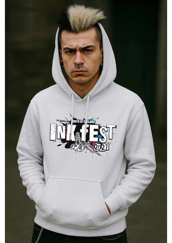 Unisex Ink Fest White Hoodie