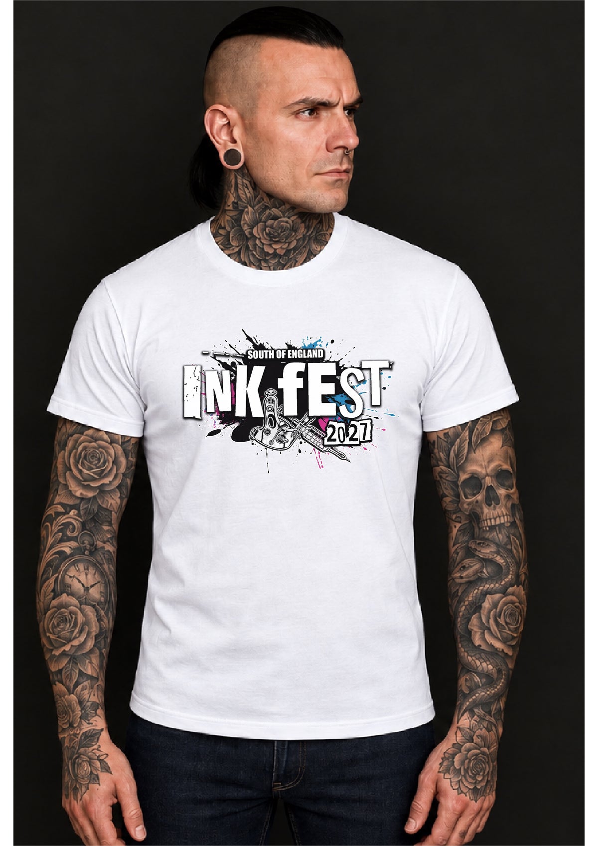 Unisex Ink Fest White T-Shirt