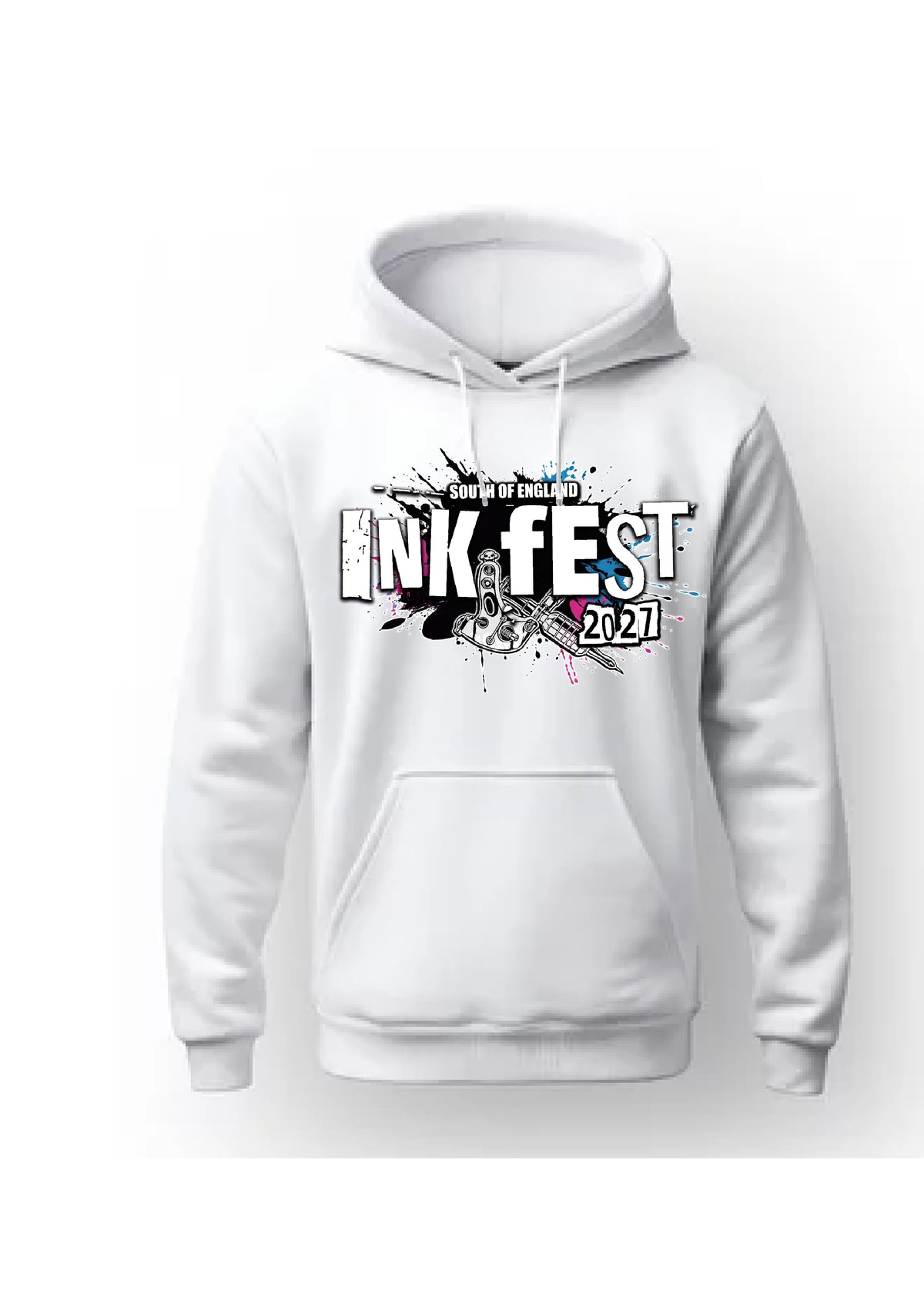 Unisex Ink Fest White Hoodie