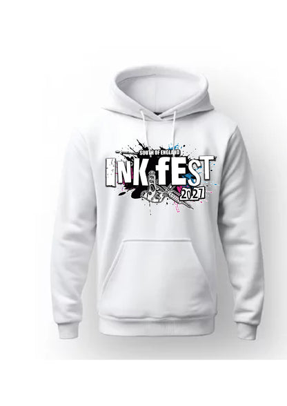 Unisex Ink Fest White Hoodie