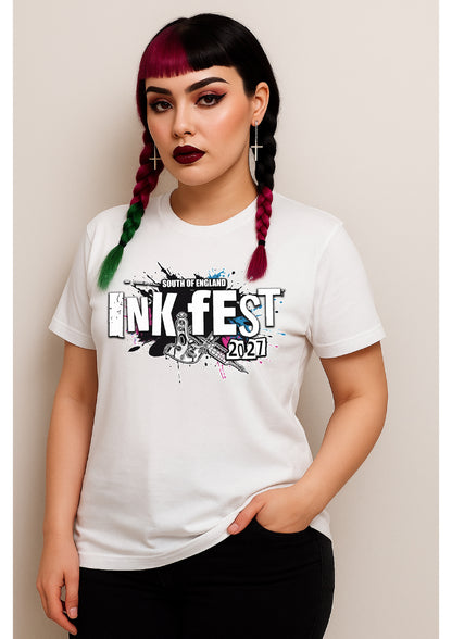 Unisex Ink Fest White T-Shirt
